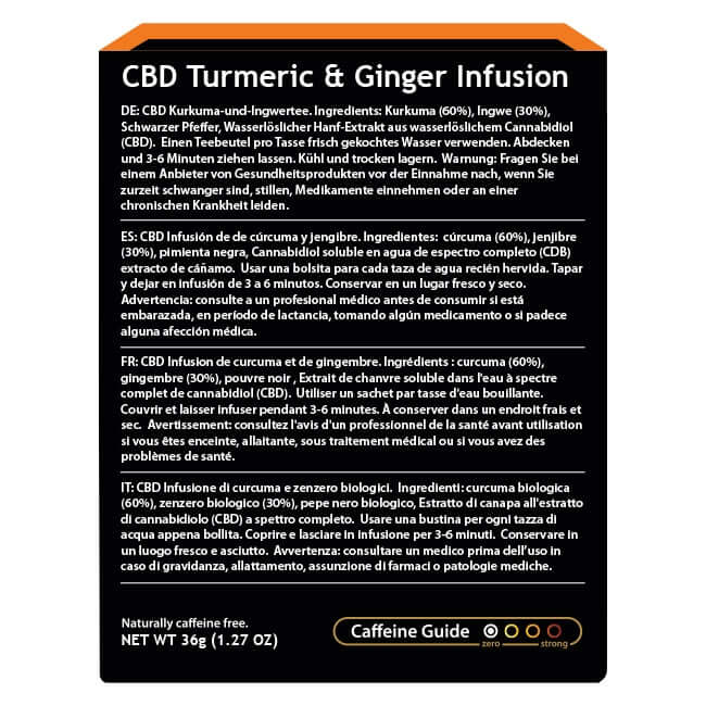 CBD Turmeric & Ginger Infusion back