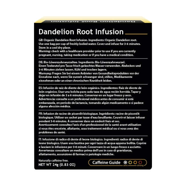 Organic Dandelion Root Infusion back
